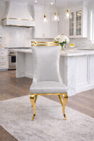 Greek Curved High Back , Sculpted-Leg , Contemporary Dining Chair
