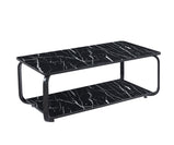 Nyra Black, Grey Coffee Table with Optional Gold Or Black Frame