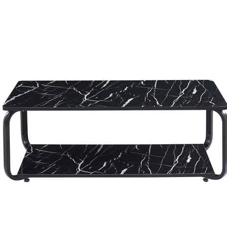 Nyra Black, Grey Coffee Table with Optional Gold Or Black Frame