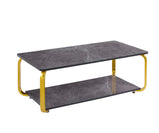 Nyra Black, Grey Coffee Table with Optional Gold Or Black Frame