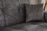 Donence Sofabed in Grey in Suede Clic clac 3 Seater Sofabed with Storage & Free 2 Cushions