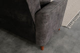 Donence Sofabed in Grey in Suede Clic clac 3 Seater Sofabed with Storage & Free 2 Cushions