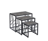 Oval MDF Coffee Table With Side Table Black, Grey or White Coffee Table, Nest Table with Optional  Side Tables