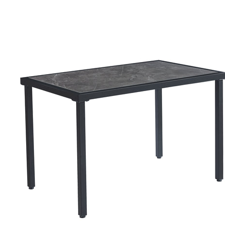 Oval MDF High Gloss Marble Look Alike Dining Table (No Chairs Included) In Black, Grey or White with Optional Gold or Black Frame