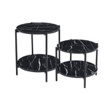 Vina  Black, Grey Coffee Table & Side Table with Optional Gold Or Black Frame
