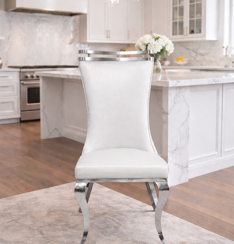 Greek Curved High Back , Sculpted-Leg , Contemporary Dining Chair