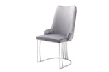 Bruno Faux Leather/Velvet Dining chairs Foam Padded With Optional Gold or Silver Frame Matching legs