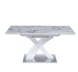Stello Sintered Ceramaic Stone Or Glass Extending Dining Table